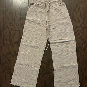 Textured Cream Pants
